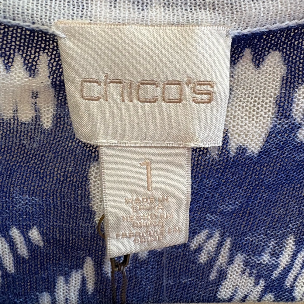 NWT CHICO TRIBAL DIAMOND NATALIE CARDIGAN SWEATER 3/4 SLEEVE SIZE 1 MSRP $99.00 - Picture 4 of 7